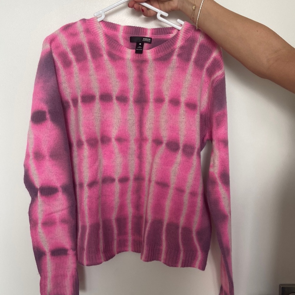 Cashmere aqua sweater